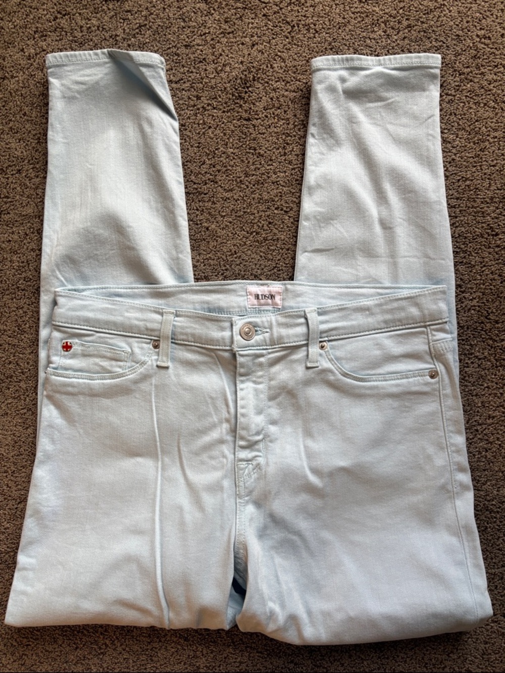 Hudson Natalie Super Skinny Jeans Light Blue Jeans sz 32
